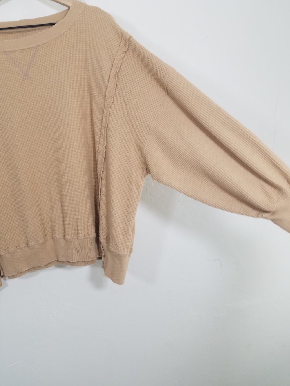 American Eagle LIVED-IN Waffle Oversized Pullover Sweater Size M - Picture 2 of 6